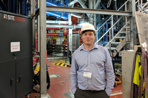 Dr Tomas Martin at the Joint European Tour (JET) fusion reactor in Culham, Oxfordshire, hosted by the UK Atomic Energy Authority. JET, which ended operations this year, has enabled new developments in fusion energy.